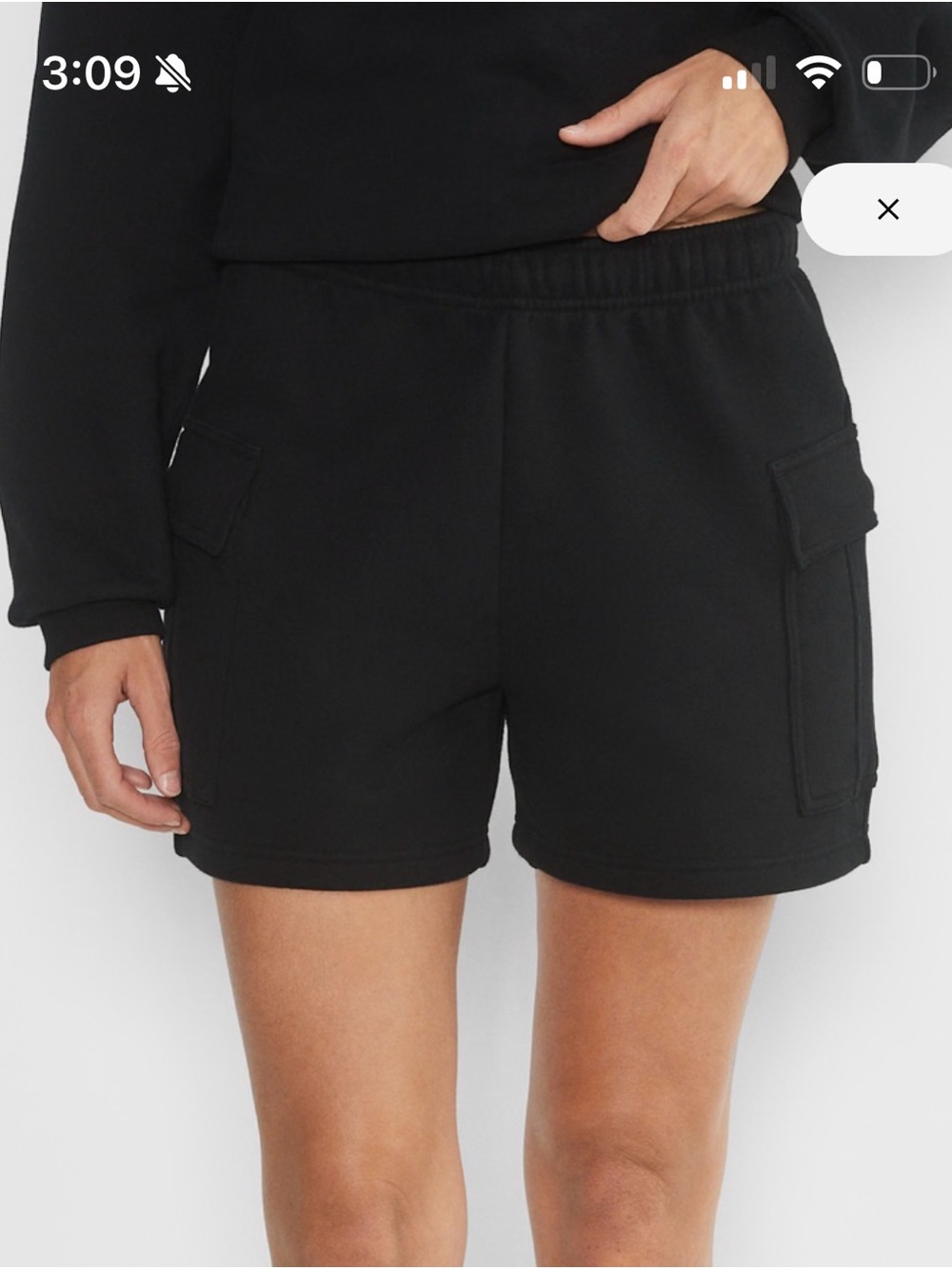Grey Cargo Sweat Shorts - Women